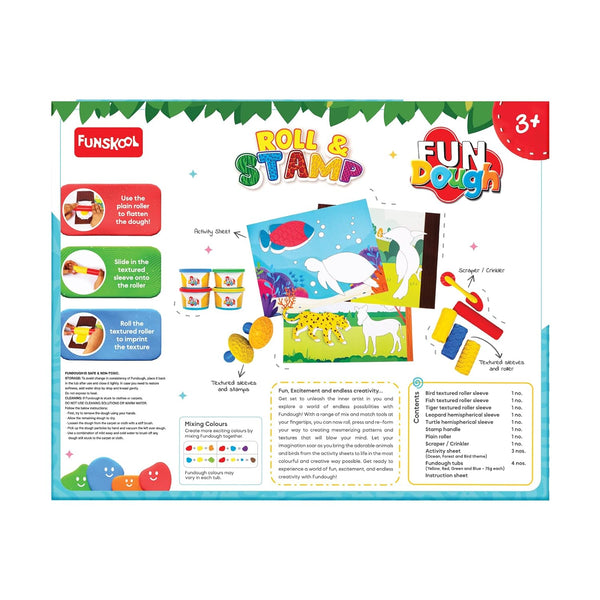 FunDough Clay Playset Roll And Stamp