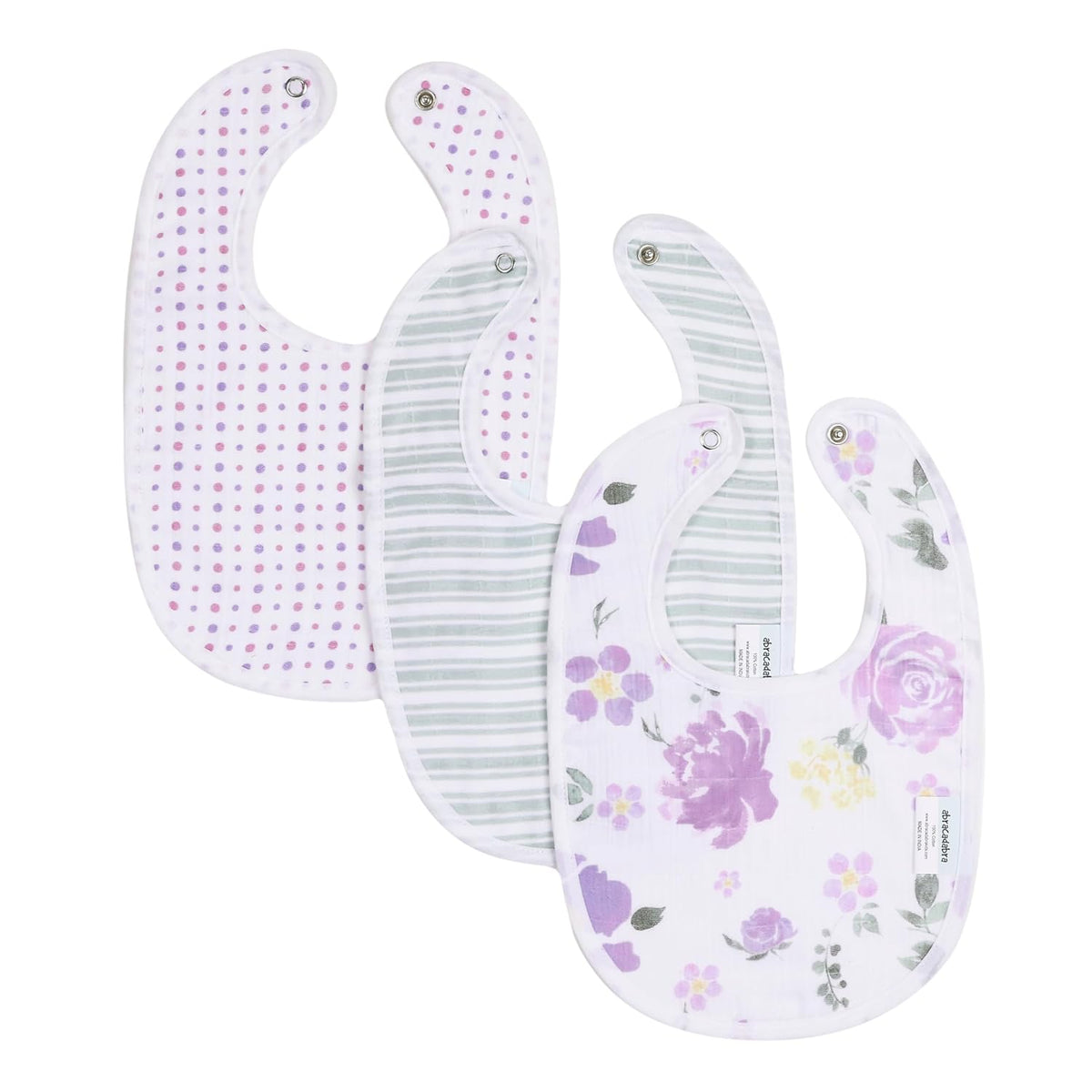 Abracadabra Muslin Bibs Set of 3 29 × 20 cm Villandry Multicolour