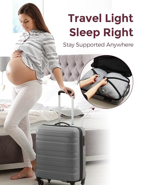 Pregnancy Pillow Momcozy W-Shaped Maternity Side Sleeper Pillow Regular – Grey
