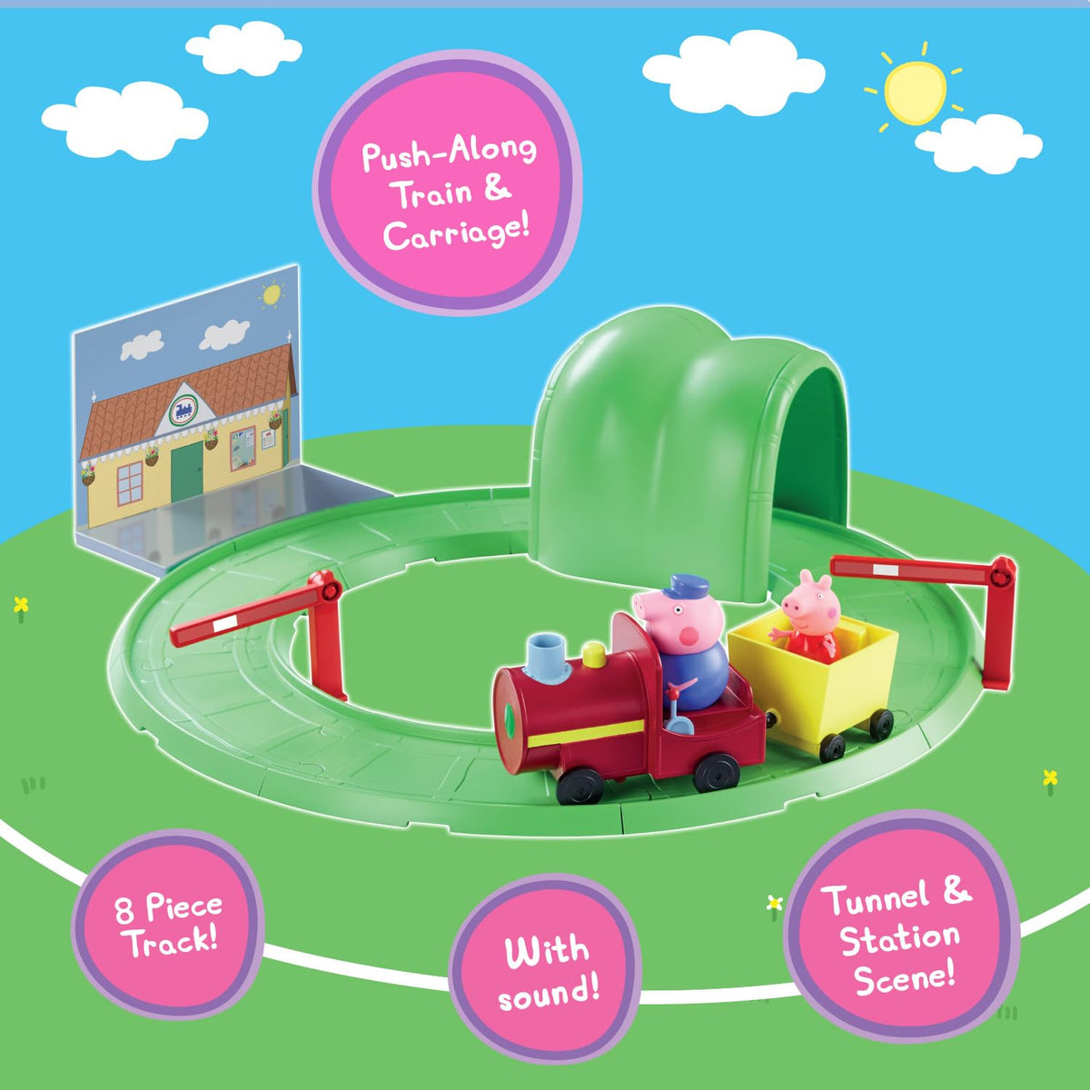 Peppa Pig Grandpa Pigs Train and Track Set 3+