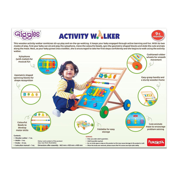 Giggles Activity Walker Wooden Activity Toy – Multicolor