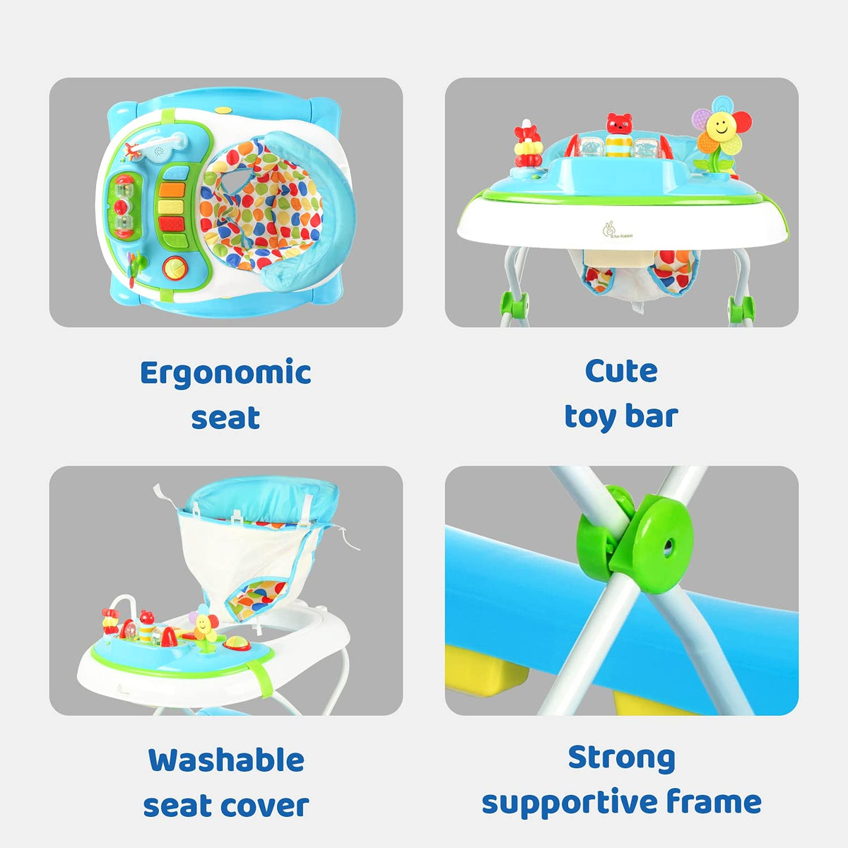 R For Rabbit Baby Walker Rock N Walk Blue