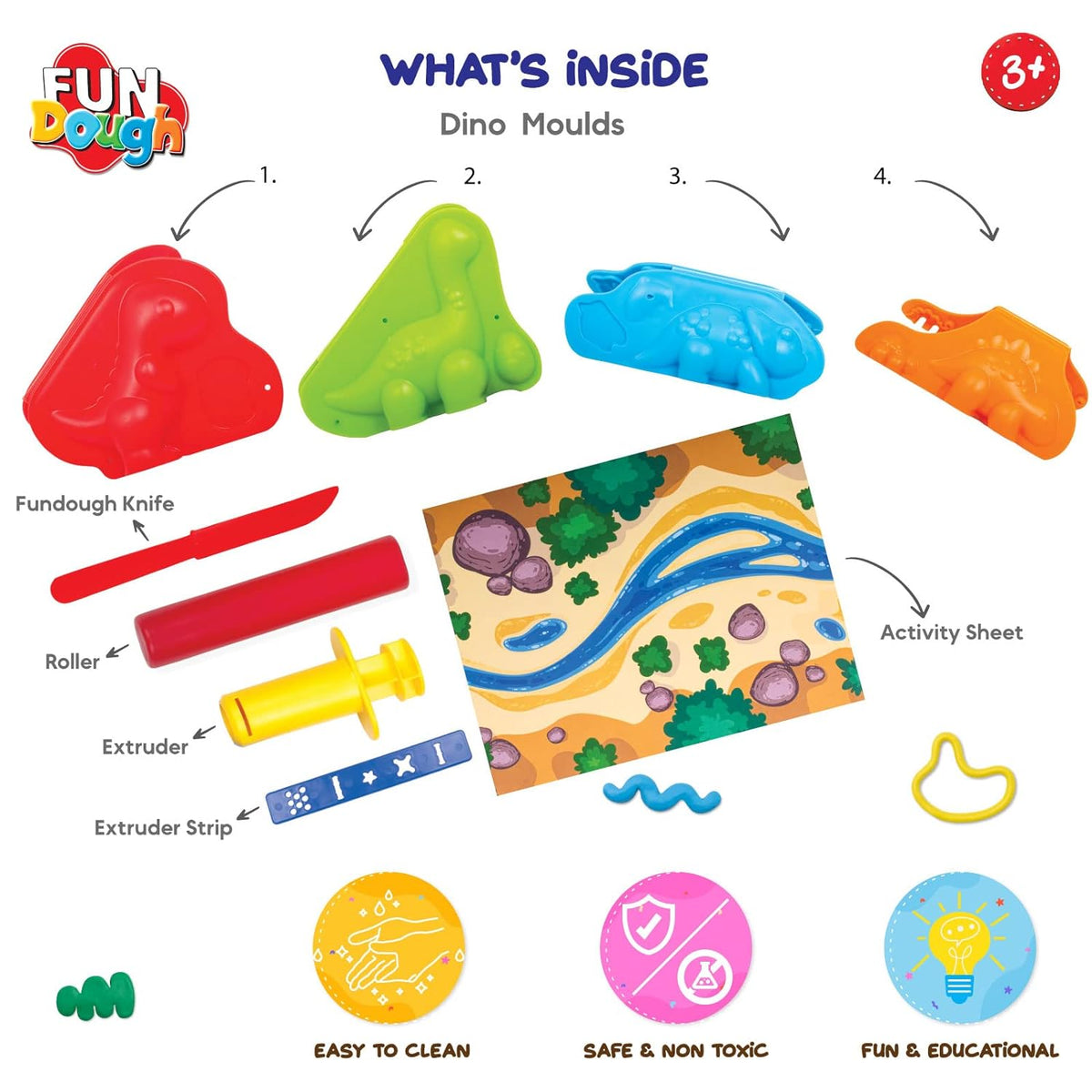 FunDough Clay Playset Dino Ville