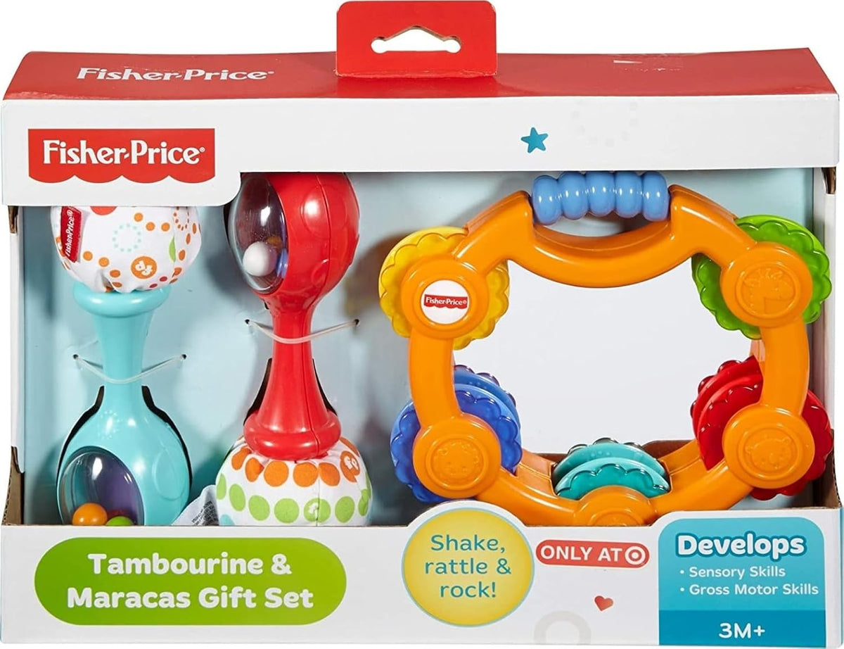Fisher-Price Tambourine & Maracas Gift Set Pack of 3 Multicolour