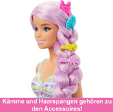 Barbie Mermaid Doll with 7-Inch Fantasy Hair & Styling Accessories – Pink