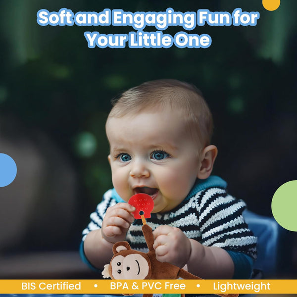 Nuluv Jittery Monkey Rattles & Teether