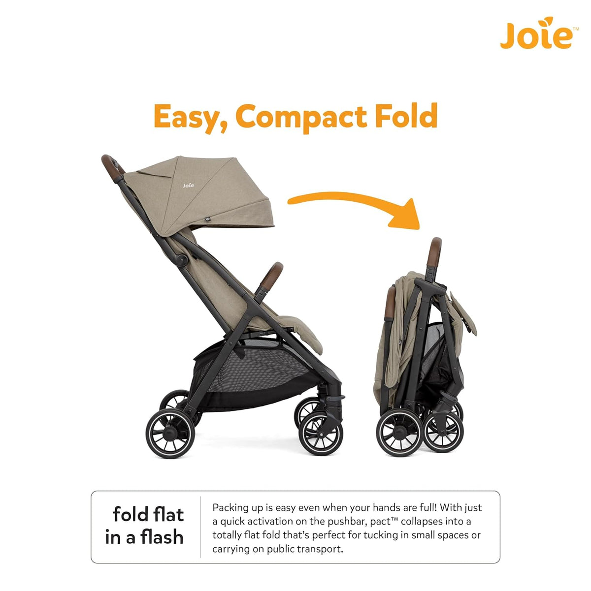 Joie Pact™ Pro Lightweight Compact Stroller – Oak