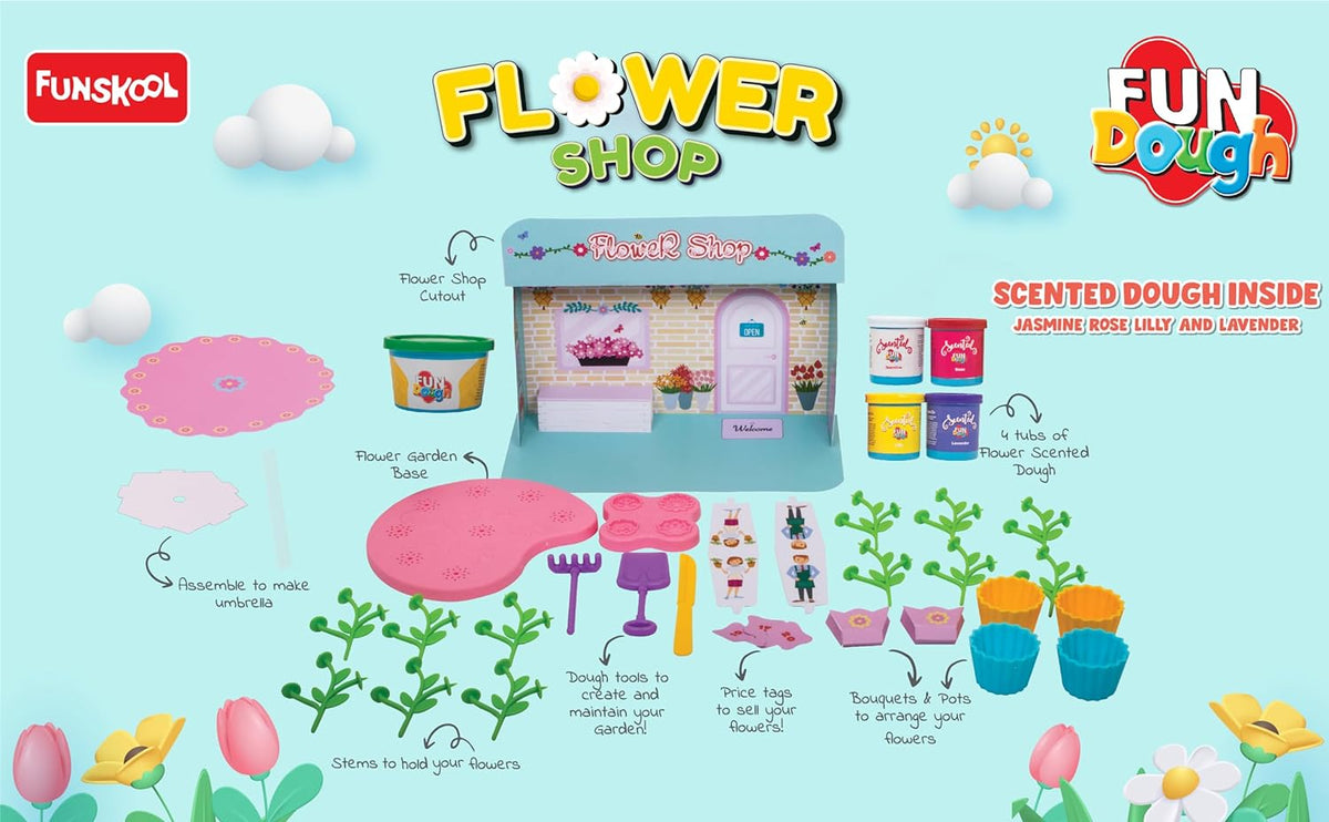FunDough Clay Flower Shop Playset