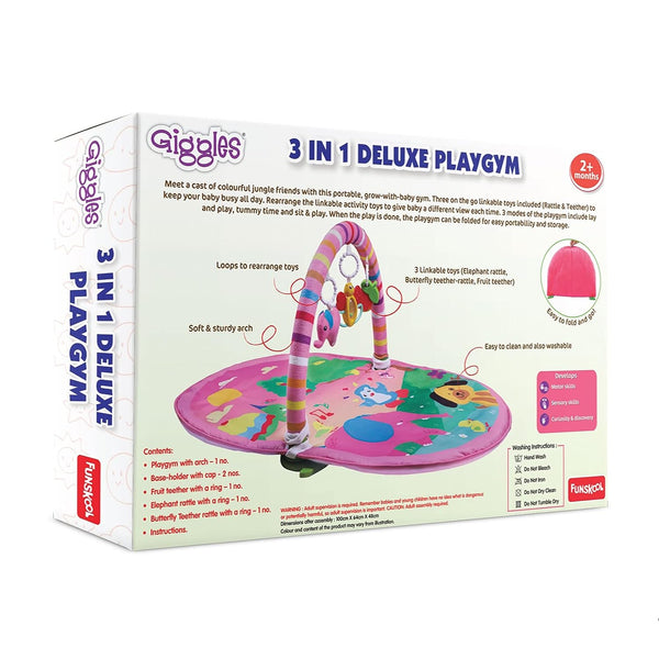 Giggles 3 In 1 Deluxe Playgym (Pink)