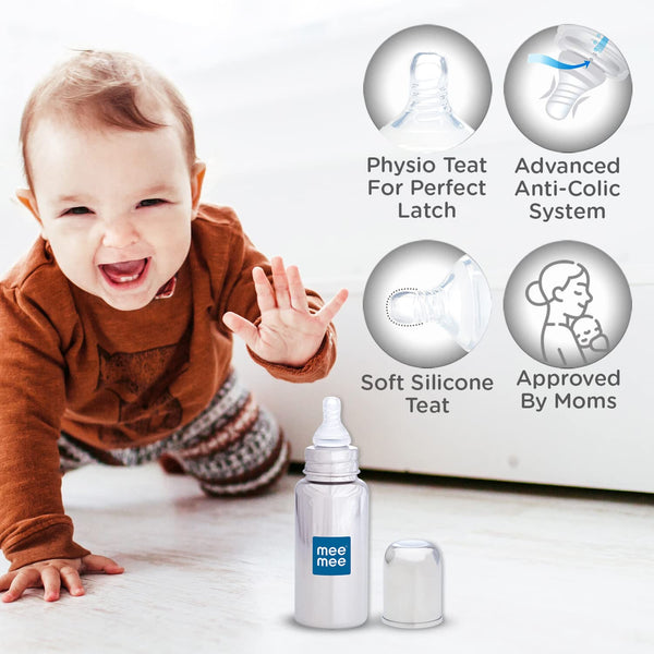Mee Mee Steel Feeding Bottle 8Oz 240Ml