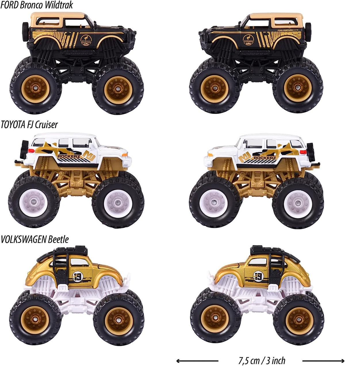 Majorette Limited Edition 9 Gold Rockerz Cars -Assorted