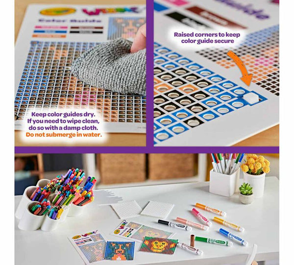 Crayola Wixels Animals Activity Kit, Pixel Art Coloring Set