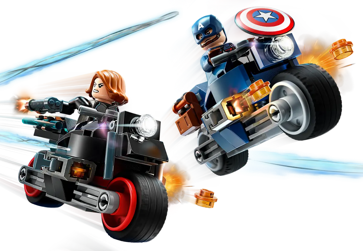 Lego Marvel 76260 Black Widow & Captain America Motorcycles 6+