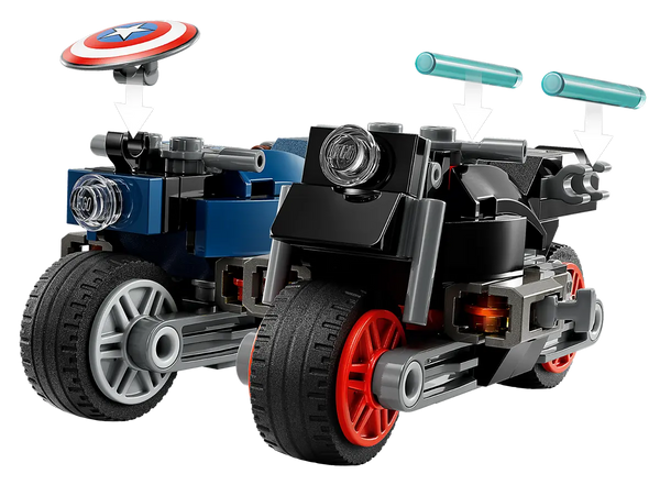 LEGO Marvel Black Widow & Captain America Motorcycles 6+ 130Pcs 76260