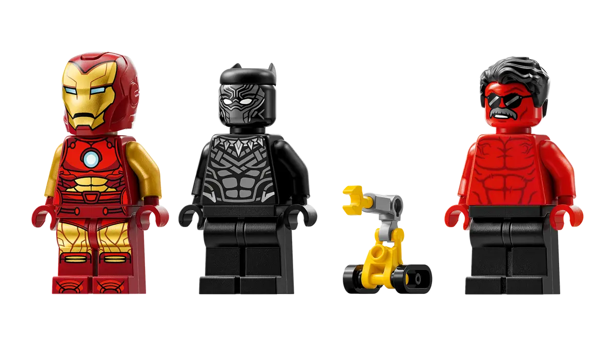 LEGO Marvel Iron Man Car & Black Panther vs. Red Hulk 295 Pieces Multicolour