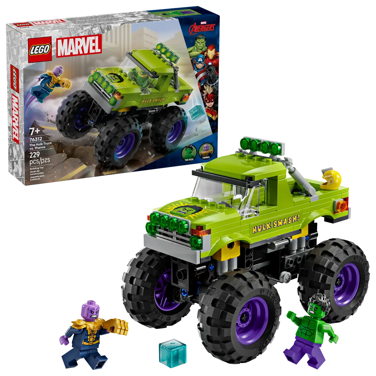 LEGO Marvel The Hulk Truck vs. Thanos 229 Pieces Multicolour