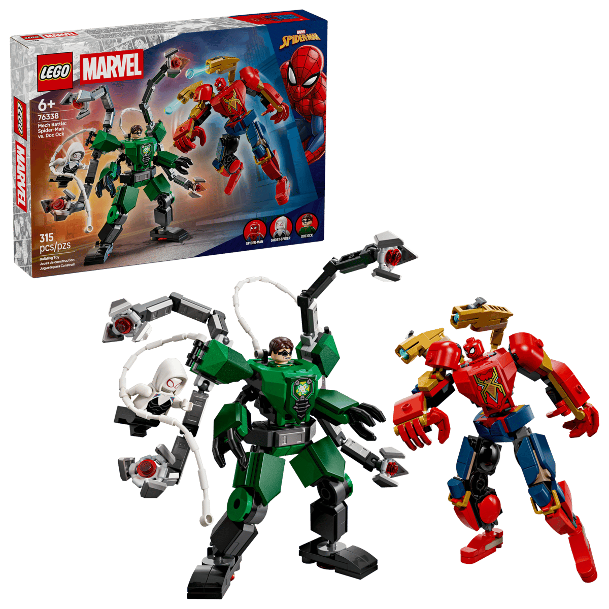 LEGO Marvel Mech Battle: Spider-Man vs. Doc Ock 315 Pieces 13 cm Multicolour
