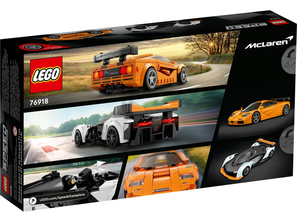 LEGO Speed Champions Mclaren Solus Gt & Mclaren F1 Lm 9+ 581Pcs 76918