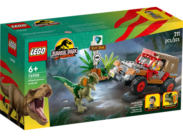 LEGO Jurassic World Dilophosaurus Ambush 6+ 211Pcs 76958