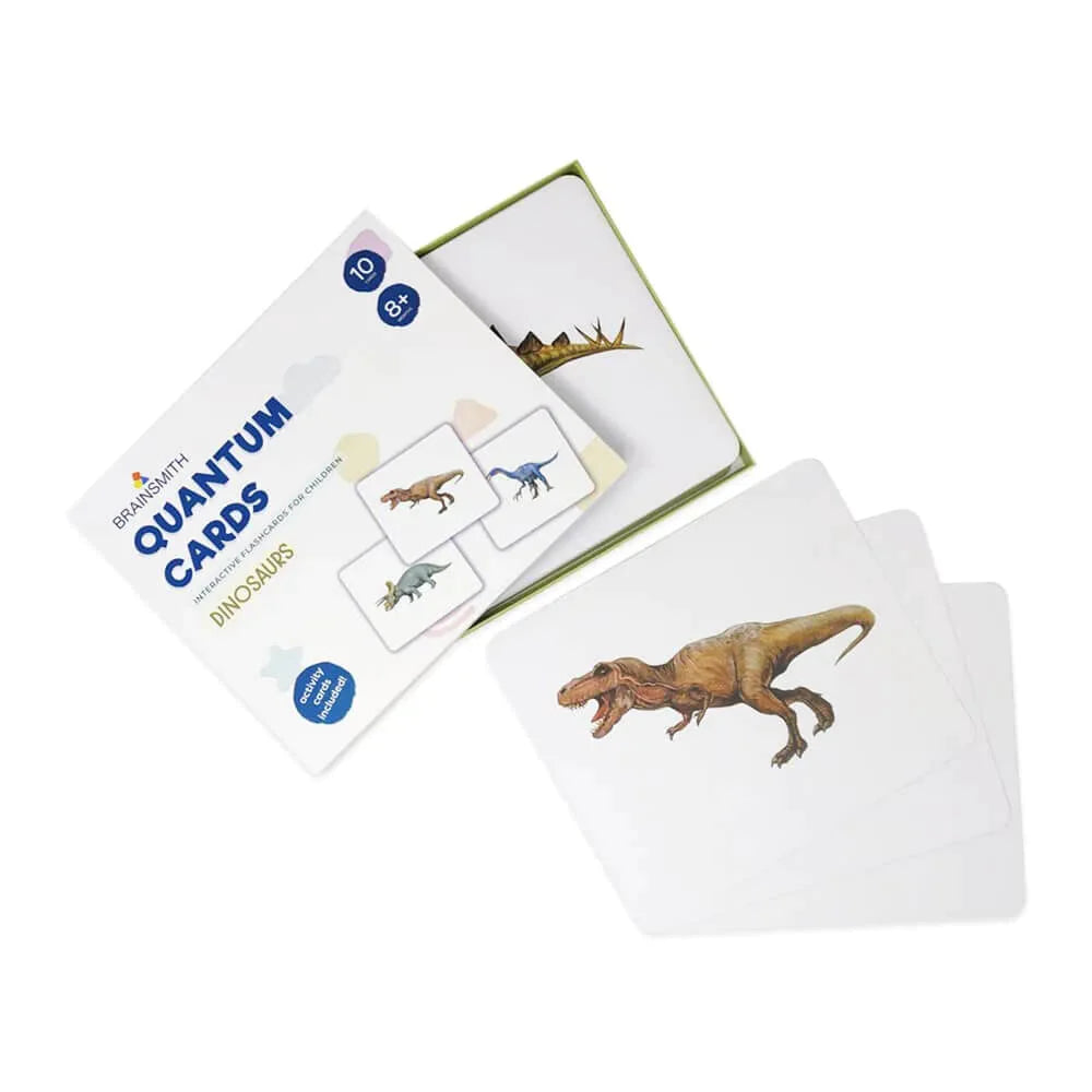 Brainsmith Dinosaurs Quantum Flash Cards | Set of 10 Learning Cards