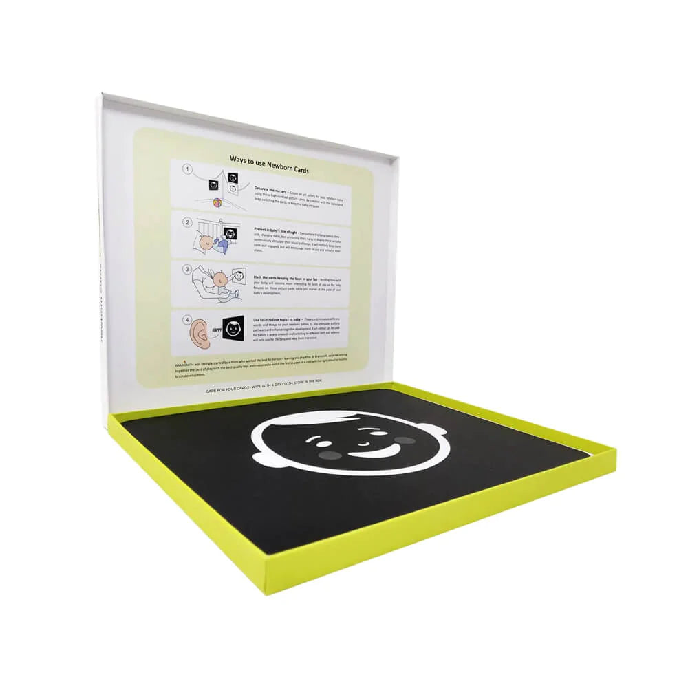 Brainsmith Expressions Newborn Cards | Set of 10 High-Contrast Flashcards
