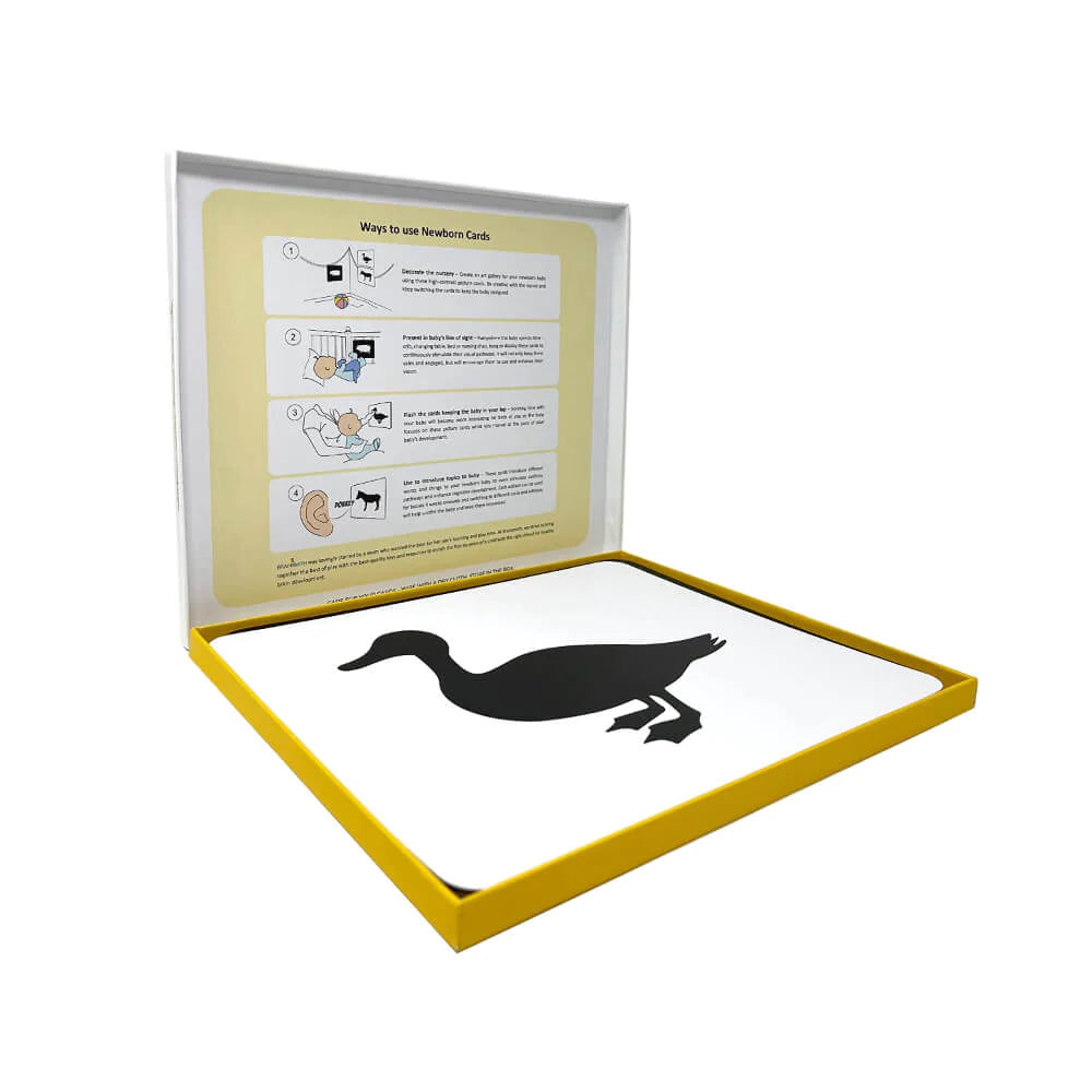 Brainsmith Farm Animals Newborn High Contrast Flash Cards Set of 10 Cards 26 × 22 cm Black & White