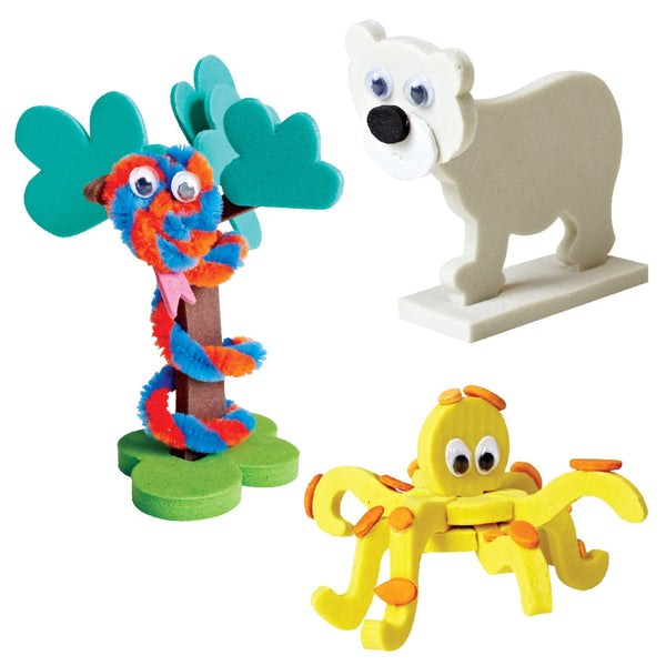 Mapology Animals 3D Models Assemble Game - 13 Animal Cut-Out Sets
