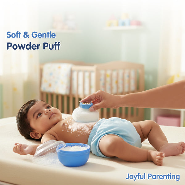 Hopop Soft & Gentle Baby Powder Puff - Blue