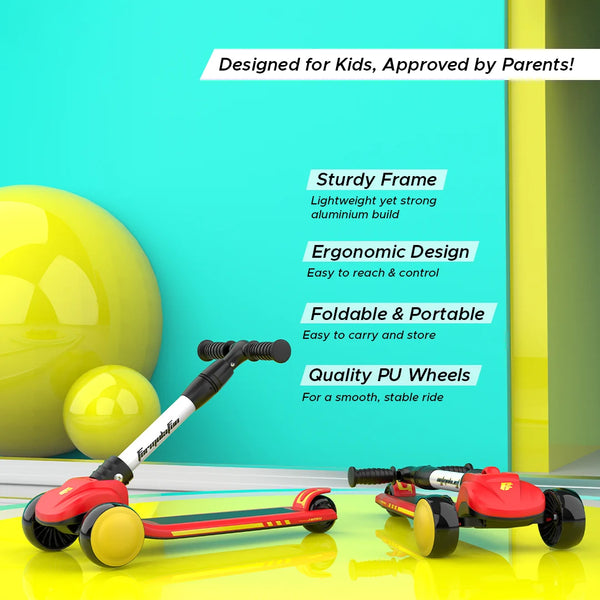 EMotorad Formula Fun Speed Glide Ride on Scooter - Red
