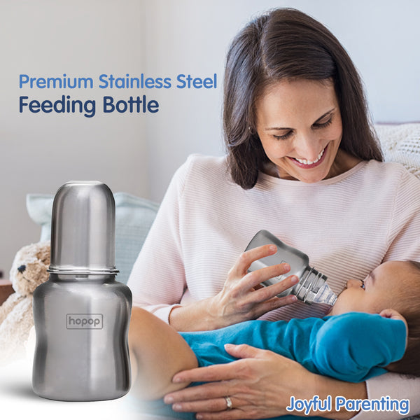Hopop Baby Steel Feeding Bottle 120ML