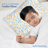 Hopop Soft & Breathable Premium Cotton Toddler Pillow with Pillowcase - Assorted