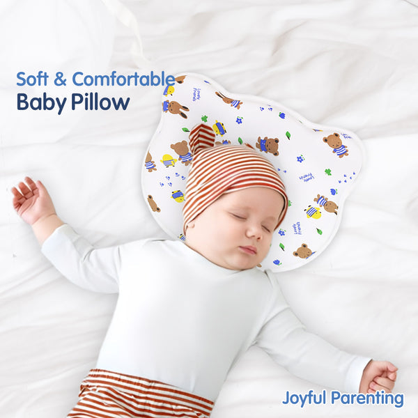 Hopop Memory Foam Baby Head Shaping Pillow Newborn & Infant Friends