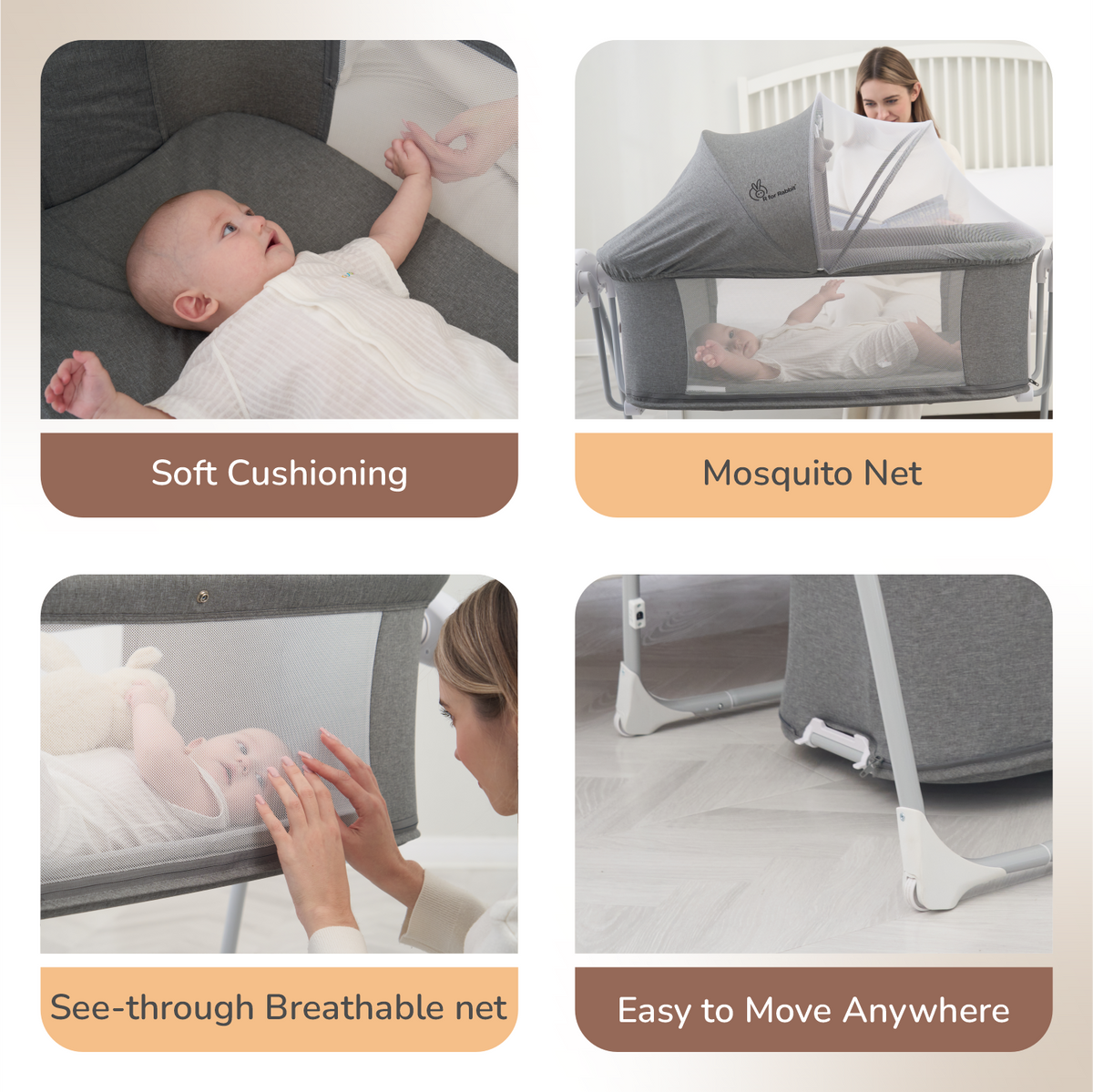 R For Rabbit Lullabies Smart Electric 4 in 1 Cradle