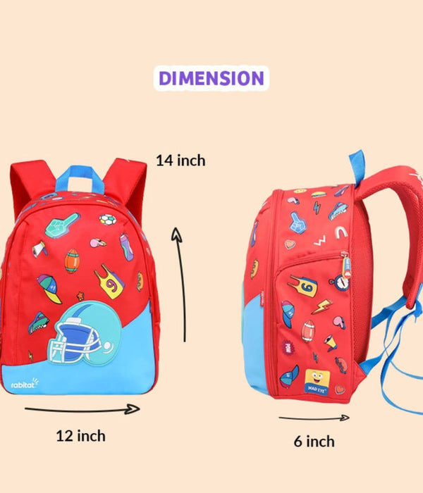 Rabitat Smash Big Kid School Bags, 4-8Yrs 14 Inches School Bag - Mad Eye