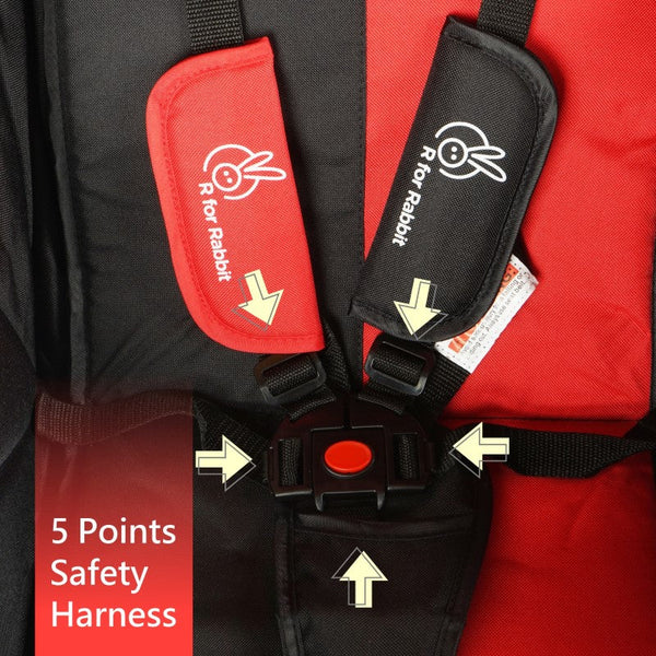 R for Rabbit Stroller Cuppy Cake Grand Red Black