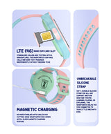 Spiky Cacus 4g Video & Voice Calling Smartwatch with GPS - Pink
