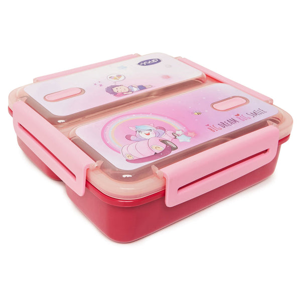 Youp Stainless Steel Pink Color Kids Bento Lunch Box