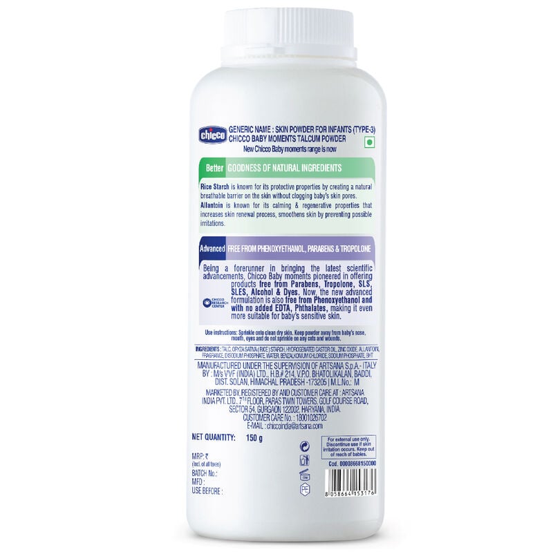 Chicco Baby Moments Talcum Powder 150 g