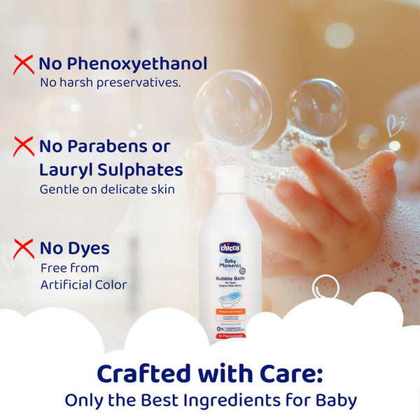 Chicco Bubble Bath with Peach Extracts 300ML 0M+