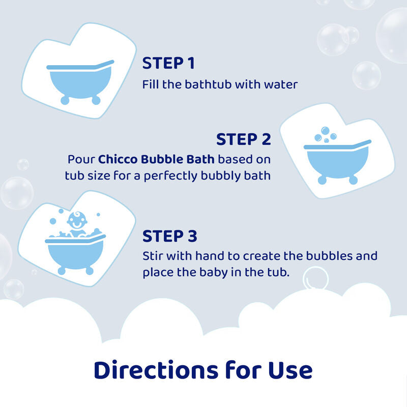 Chicco Bubble Bath with Peach Extracts 300ML 0M+