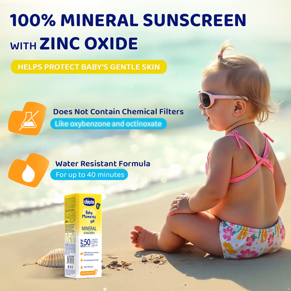 Chicco Baby Moments Mineral Sun Cream SPF 50 75g 0M+