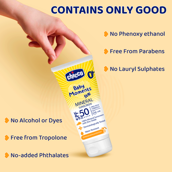 Chicco Baby Moments Mineral Sun Cream SPF 50 75g 0M+