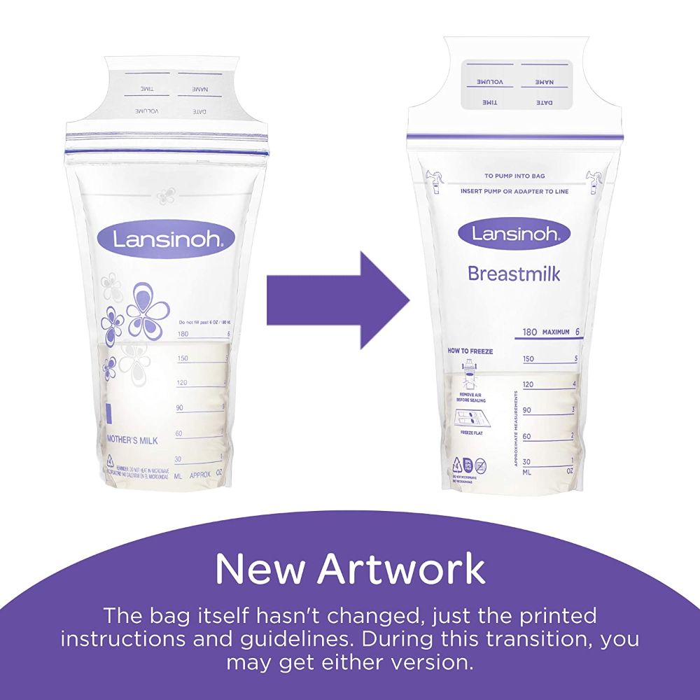 Lansinoh Breastmilk Storage Bags 180 ml Pack of 50