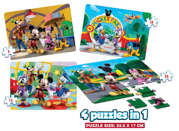 Frank Disney Mickey Mouse Clubhouse 4 Puzzles In 1 3Y+