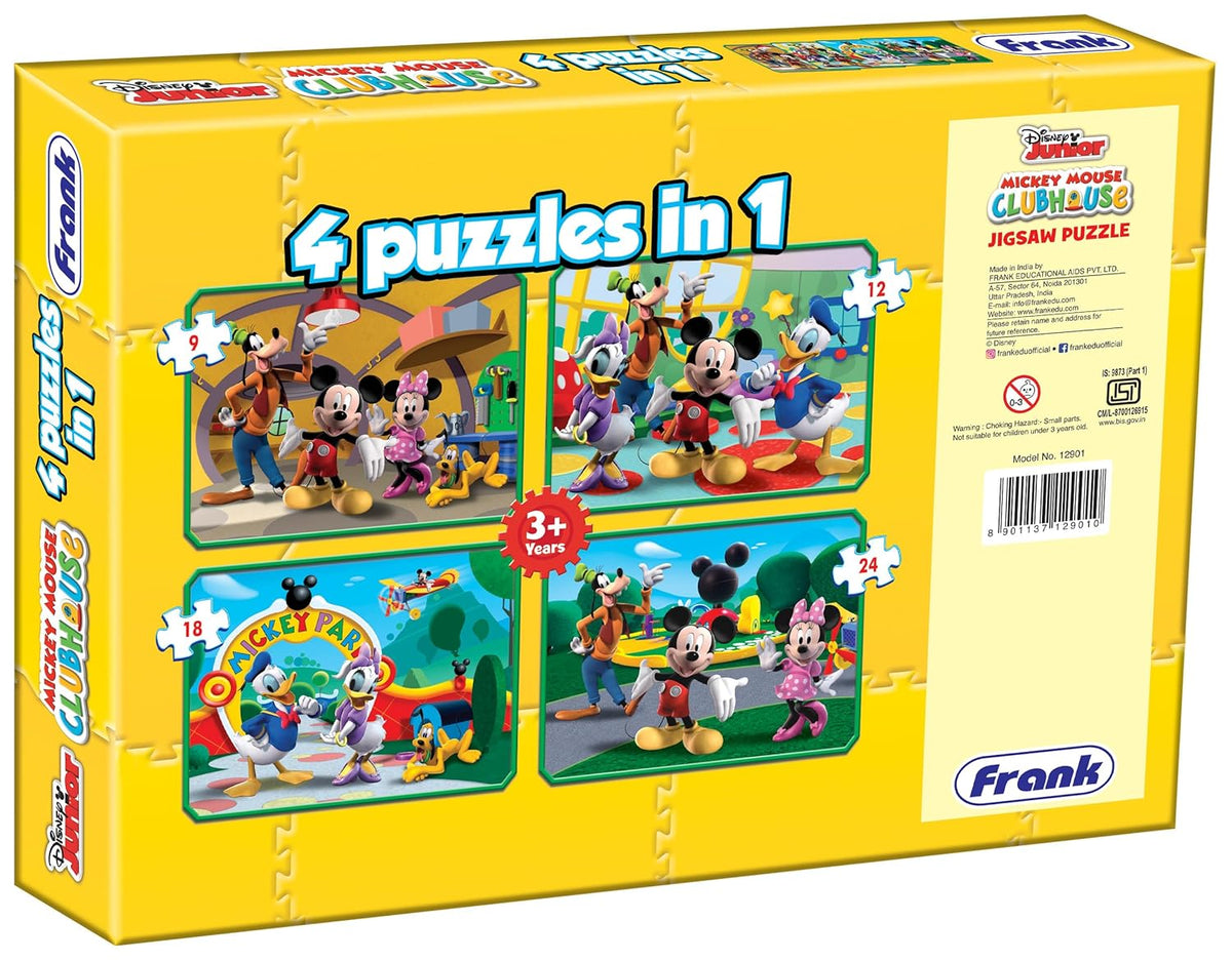 Puzzle Frank Disney Mickey Mouse Clubhouse 4 Puzzles in 1 3Y+ β Multicolour