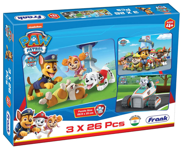 Frank Paw Patrol 3 Puzzles in 1 Jigsaw Puzzle 26Pcs