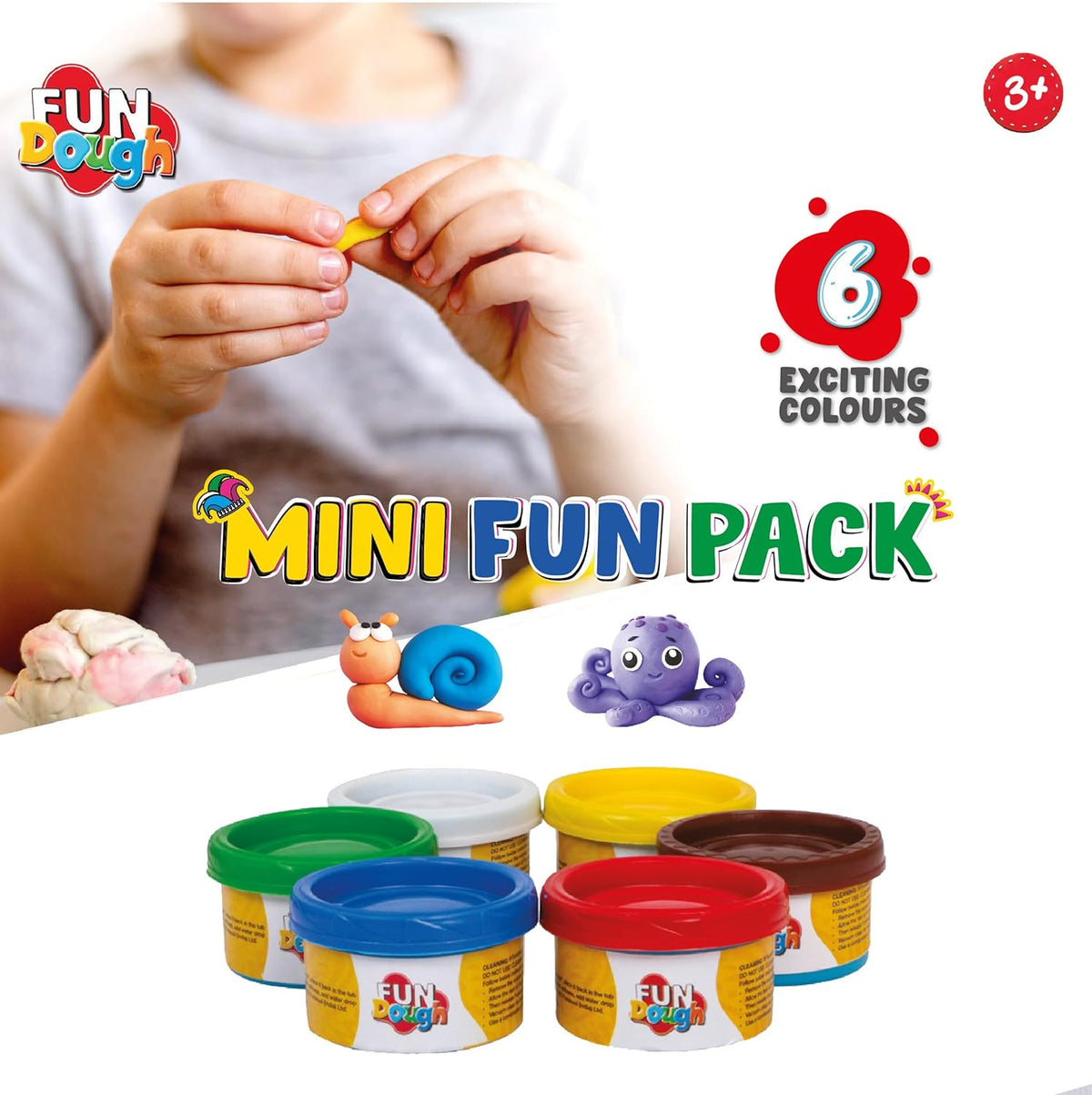 Dough Set Funskool Fundough Mini Fun Pack 6 Tubs – Multicolour