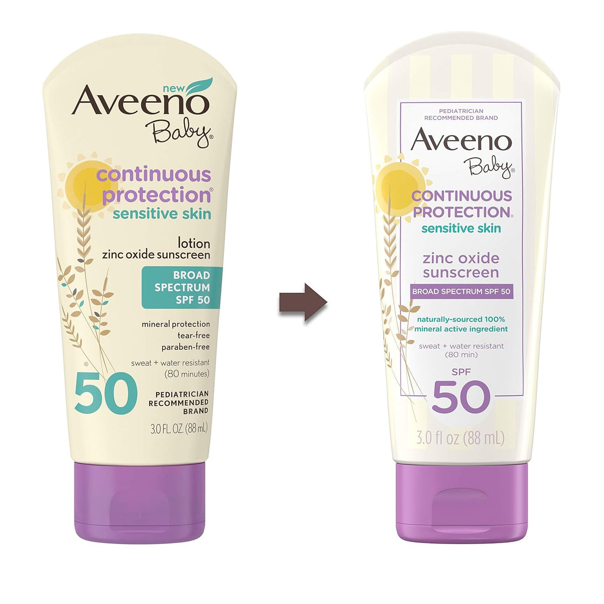 Aveeno Baby Continuous Protection Mineral Sunscreen SPF 50 – 88 mL