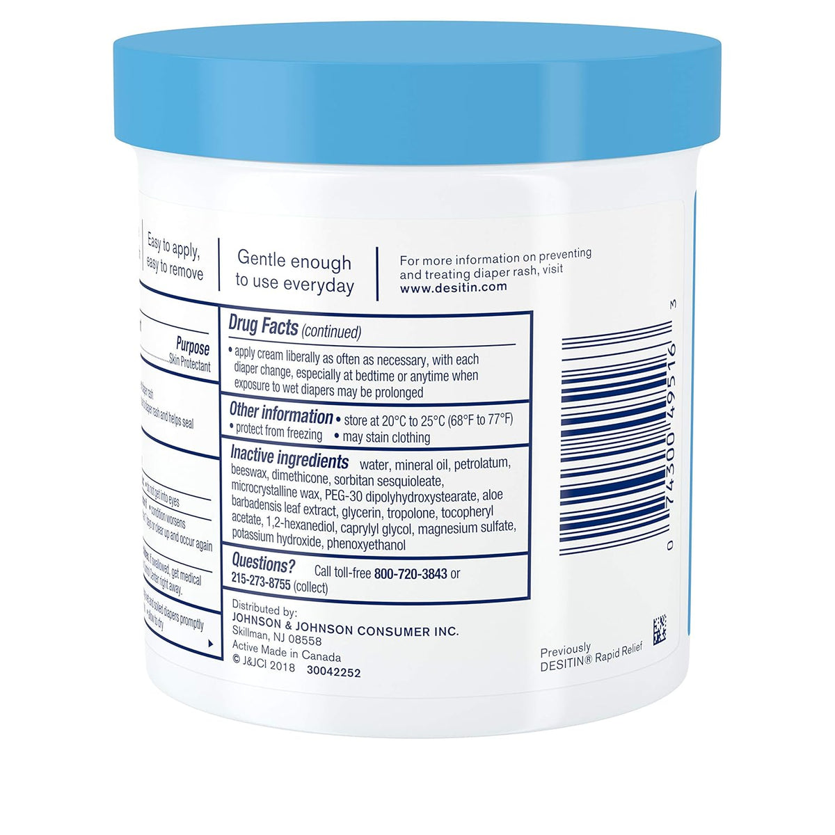 Desitin Daily Defense Diaper Rash Cream With Zinc Oxide - 16 Oz (454G)