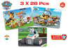 Frank Paw Patrol 3 Puzzles in 1 Jigsaw Puzzle 26Pcs